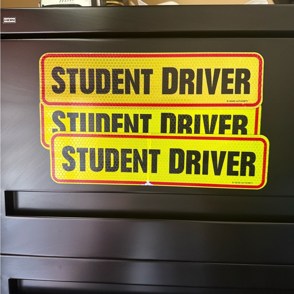 Yellow Student Driver Signs
